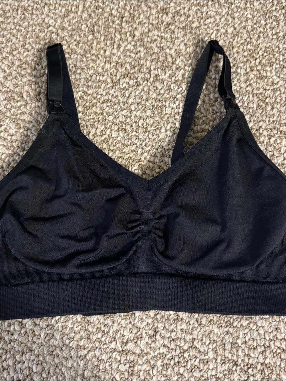 Bravado Designs Basics Nursing Bra Black Wireless Clip-Down Size Medium